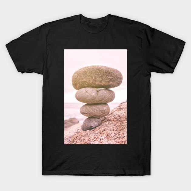 Stacked Rocks T-Shirt by jvnimages